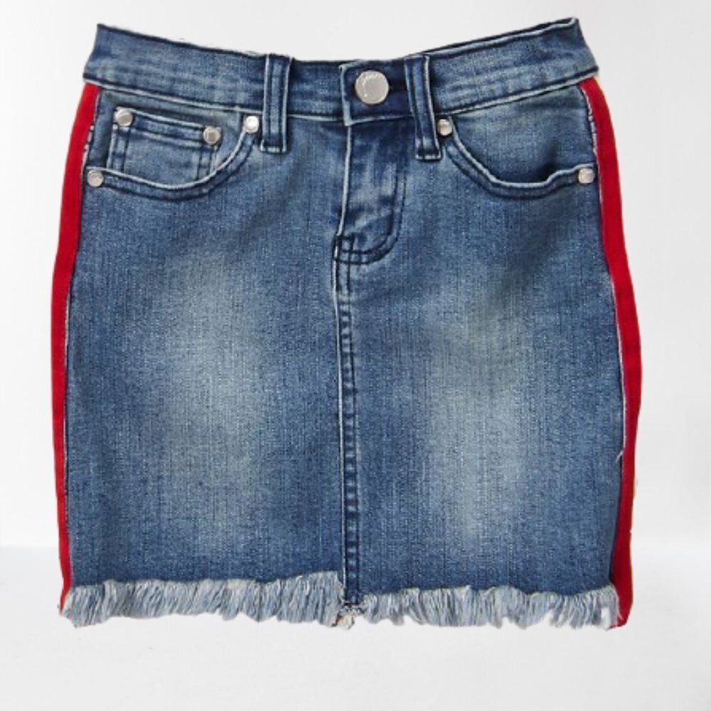 Pinc Premium Side Stripe Taping Denim Mini Skirt 8